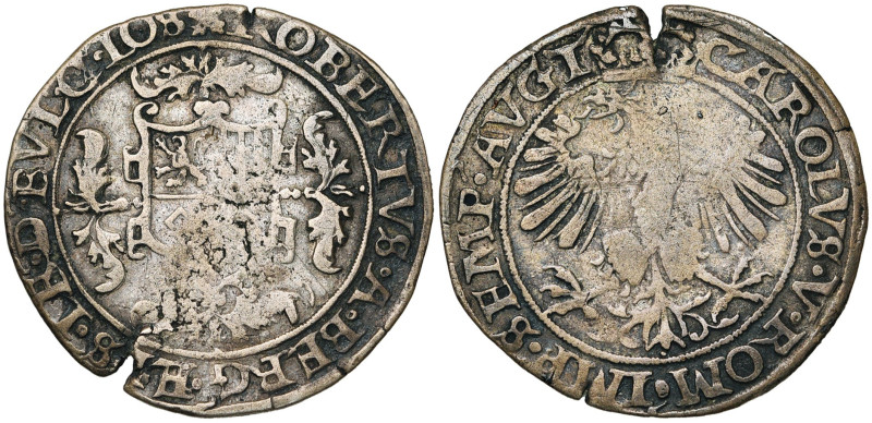 LIEGE, Principauté, Robert de Berghes (1557-1564), AR quatre patards, s.d., Lièg...