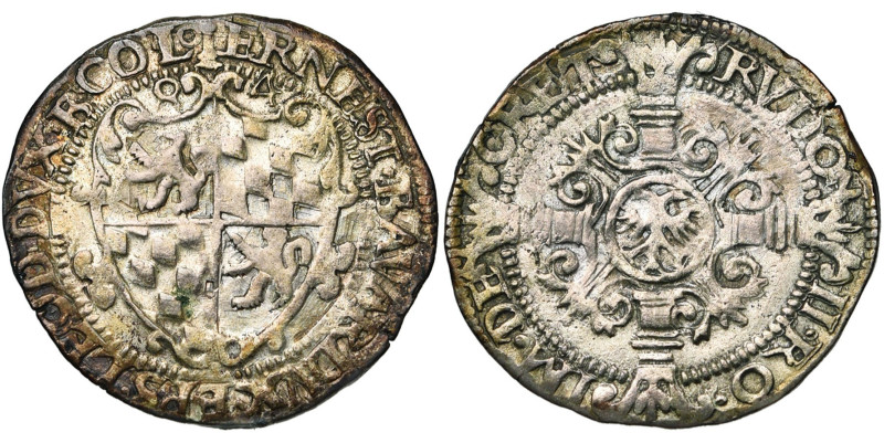 LIEGE, Principauté, Ernest de Bavière (1581-1612), AR demi-ernestus, 1584, Liège...