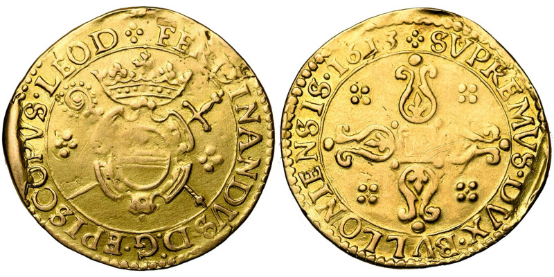 LIEGE, Principauté, Ferdinand de Bavière (1612-1650), AV double couronne d'or (d...