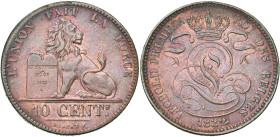 BELGIQUE, Royaume, Léopold Ier (1831-1865), Cu 10 centimes, 1832. BRAEMT F. avec point. Bogaert 19A.

Très Beau à Superbe