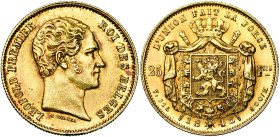BELGIQUE, Royaume, Léopold Ier (1831-1865), AV 25 francs, 1848. L.WIENER avec point. Dupriez 373; Fr. 405.

Très Beau à Superbe