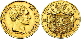 BELGIQUE, Royaume, Léopold Ier (1831-1865), AV 25 francs, 1848. L.WIENER avec point. Dupriez 373; Fr. 405.

Très Beau