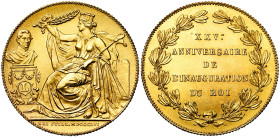 BELGIQUE, Royaume, Léopold Ier (1831-1865), AV module de 40 francs, 1856. 25e anniversaire de l'inauguration du roi. Dupriez 570; Delm. 1258. Très rar...