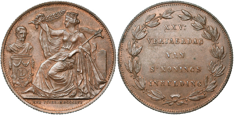 BELGIQUE, Royaume, Léopold Ier (1831-1865), Cu module de 5 centimes, 1856 NL. Ve...