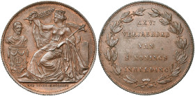 BELGIQUE, Royaume, Léopold Ier (1831-1865), Cu module de 5 centimes, 1856 NL. Verjaerdag van inhulding (sic). Cuivre. Dupriez 585.

Superbe