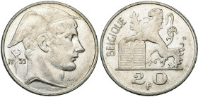 BELGIQUE, Royaume, Baudouin (1951-1993), AR 20 francs, 1955 FR. Bogaert 3002. Très rare.

Très Beau