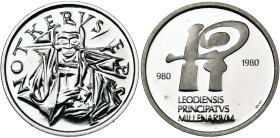 BELGIQUE, Royaume, Baudouin (1951-1993), module de 40 francs, 1980. Platine. Millénaire de la principauté de Liège. 15,00 g.

Flan poli