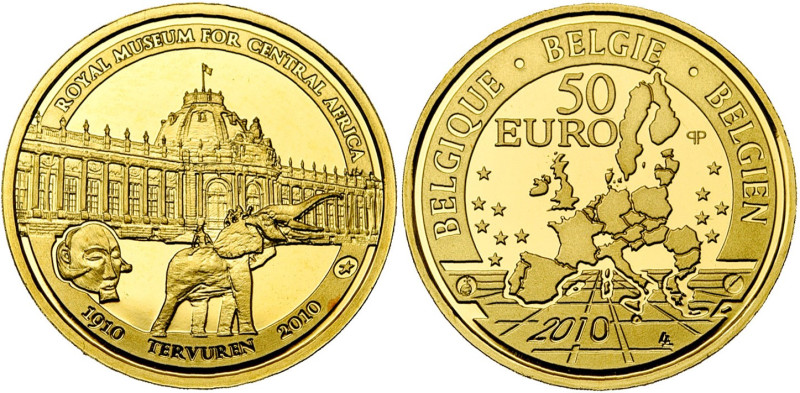 BELGIQUE, Royaume, Albert II (1993-2013), AV 50 euro, 2010. Musée royal de l'Afr...
