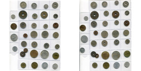CONGO, lot de 33 p., dont: Etat indépendant, Léopold II, 2 francs 1894; 1 franc 1896; 50 centimes 1896; 20 centimes 1908; 10 centimes 1894, 1908; 5 ce...