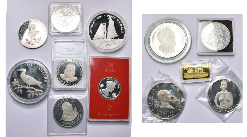 lot de 12 p. commémoratives de grand module (11 en argent): Australie, 25 dollar...