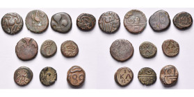 INDIA, lot of 10 pcs, Danish and French Indies, 18th-19th century.

Fine