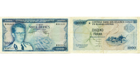 CONGO BELGE, 1000 francs, 15.08.59. Série B. Pick 35. Traces de plis.

Beau à Très Beau