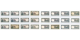 CONGO BELGE, lot de 12 billets de 10 francs: 15.01.55 (série F et H), 01.05.55 (N), 01.06.55 (P), 15.12.56 (X), 01.02.57 (Y et Z), 01.08.58 (B/D), 01....