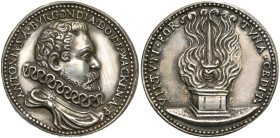 PAYS-BAS MERIDIONAUX, AR médaille, s.d. Antoine de Bourgogne (1523-1573), seigneur de Wacken, amiral de Flandre. D/ B. dr. et cuir. à d., le col frais...