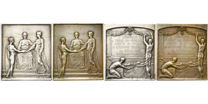 CONGO BELGE, plaquette, 1908 (1910), Dubois. Hommage aux pionniers. D/ Une femme...