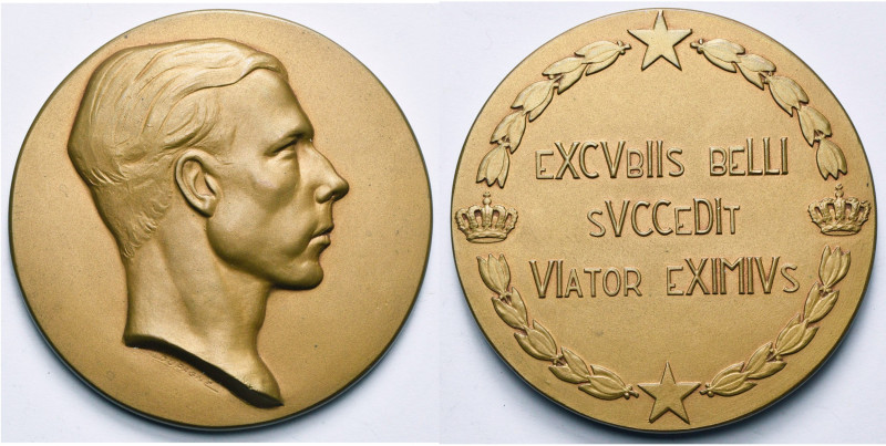 CONGO BELGE, AE médaille, 1947 (chronogramme), Dupagne. Voyage du prince Charles...