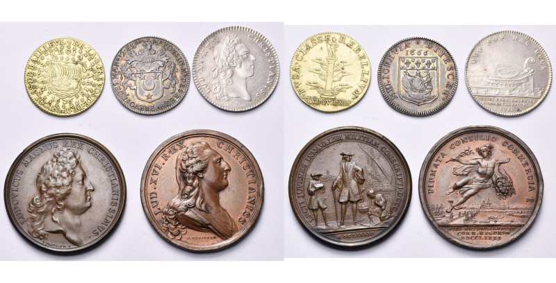 FRANCE, lot de 5 jetons et médailles: 1626, Nicolas de Bailleul prévôt des march...