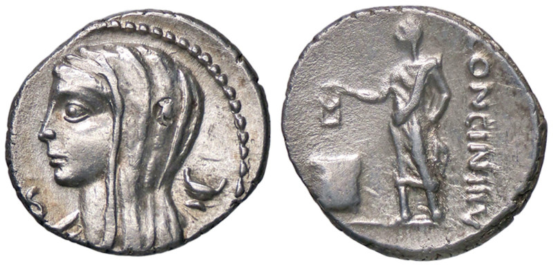 ROMANE REPUBBLICANE - CASSIA - L. Cassius Longinus (63 a.C.) - Denario B. 10; Cr...