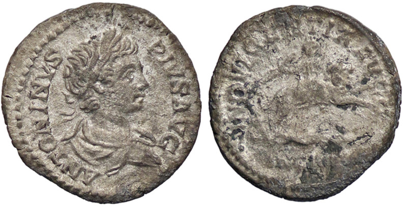 ROMANE IMPERIALI - Caracalla (198-217) - Denario C. 97; RIC 130a (AG g. 2,53)
B...