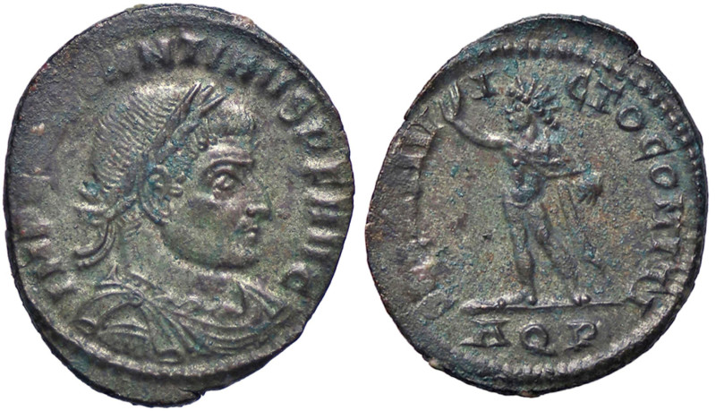 ROMANE IMPERIALI - Costantino I (306-337) - Follis ridotto (Aquileia) (MI g. 2,6...