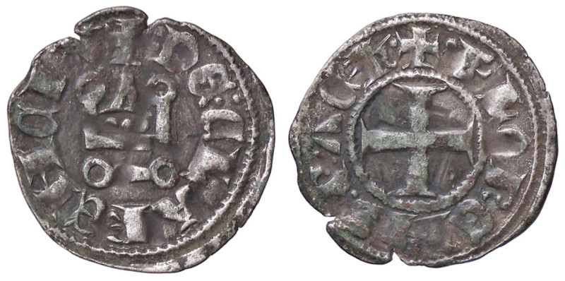 LE CROCIATE - CHIARENZA - Florent de Hainaut (1289-1297) - Denaro tornese (MI g....