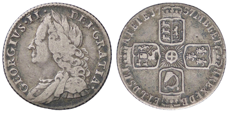 ESTERE - GRAN BRETAGNA - Giorgio II (1727-1760) - 6 Pence 1757 Kr. 582.2 AG
MB/...