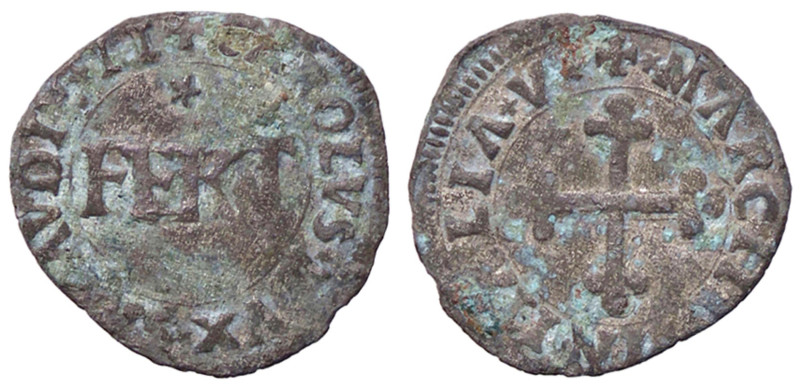 SAVOIA - Carlo II il Buono (1504-1553) - Quarto MIR 410 R (MI g. 1,19)IV tipo
B...