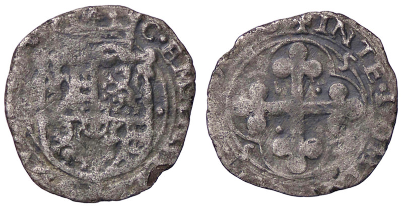 SAVOIA - Carlo Emanuele I (1580-1630) - Soldo 1586 MIR 661s NC (MI g. 1,32)II ti...