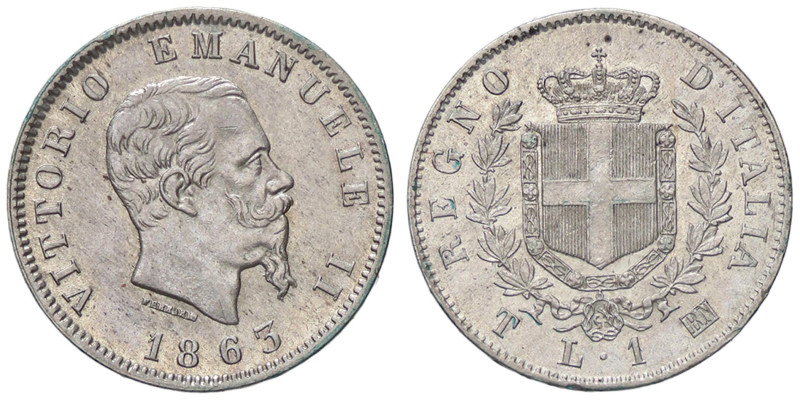 SAVOIA - Vittorio Emanuele II Re d'Italia (1861-1878) - Lira 1863 T Stemma Pag. ...