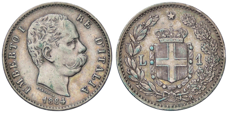 SAVOIA - Umberto I (1878-1900) - Lira 1884 Pag. 602; Mont. 47 R AG
bel BB