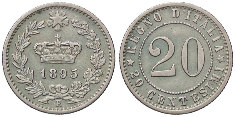 SAVOIA - Umberto I (1878-1900) - 20 Centesimi 1895 R Pag. 612; Mont. 59 R NI
BB...