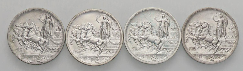 SAVOIA - Vittorio Emanuele III (1900-1943) - 2 Lire 1914÷17 Quadriga Briosa Pag....