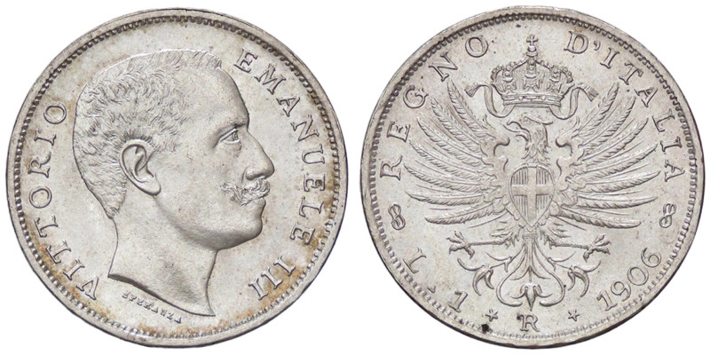 SAVOIA - Vittorio Emanuele III (1900-1943) - Lira 1906 Aquila Pag. 766; Mont. 19...