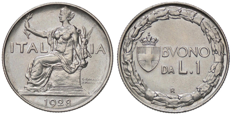 SAVOIA - Vittorio Emanuele III (1900-1943) - Lira 1928 Italia Pag. 781; Mont. 20...