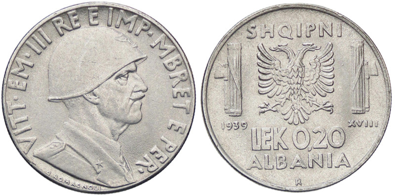 SAVOIA - Albania - 0,20 Lek 1939 XVIII Mont. 503 AC Magnetica
qFDC