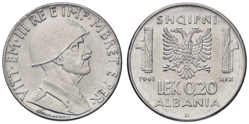 SAVOIA - Albania - 0,20 Lek 1941 XIX Pag. 1004 AC Segnetto
qFDC