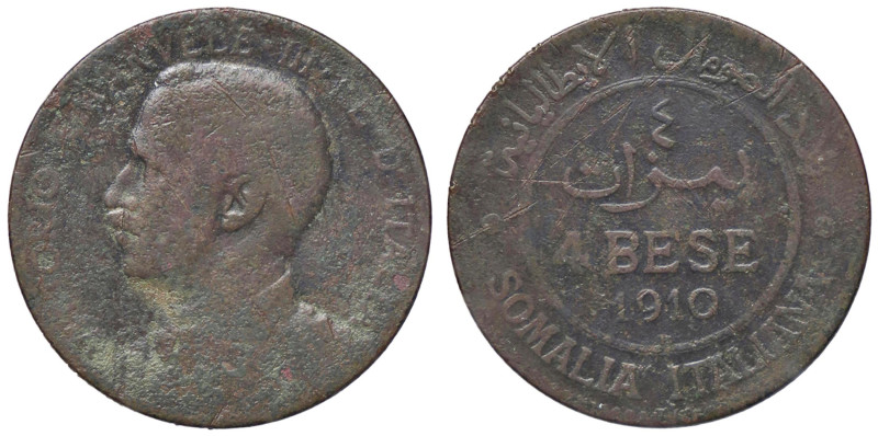 SAVOIA - Somalia - 4 Bese 1910 Pag. 974; Mont. 459 R CU
MB