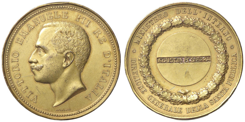 MEDAGLIE - SAVOIA - Vittorio Emanuele III (1900-1943) - Medaglia Sanità Pubblica...