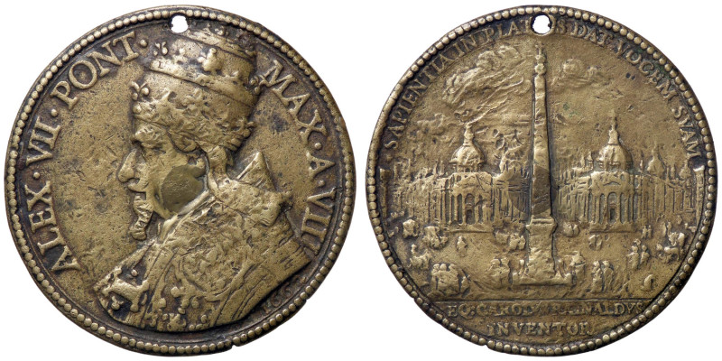 MEDAGLIE - PAPALI - Alessandro VII (1655-1667) - Medaglia 1662 AE Ø 62 Foro
qBB...