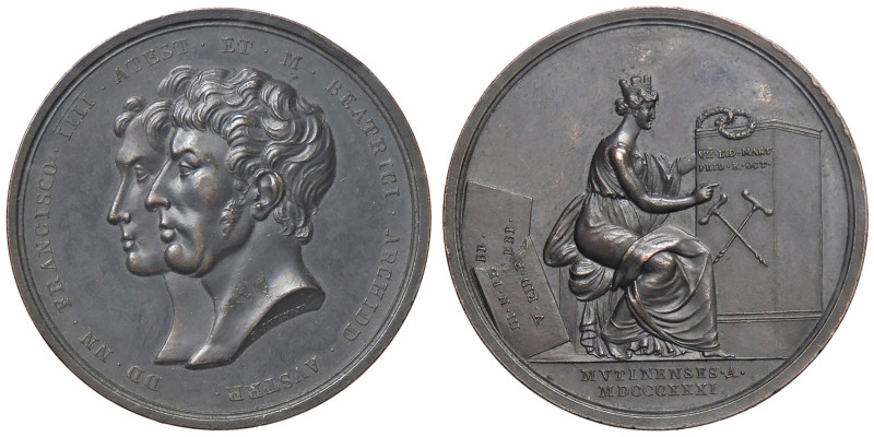 MEDAGLIE - PERSONAGGI - Francesco IV d'Austria-Este (1779-1846) - Medaglia 1831 ...