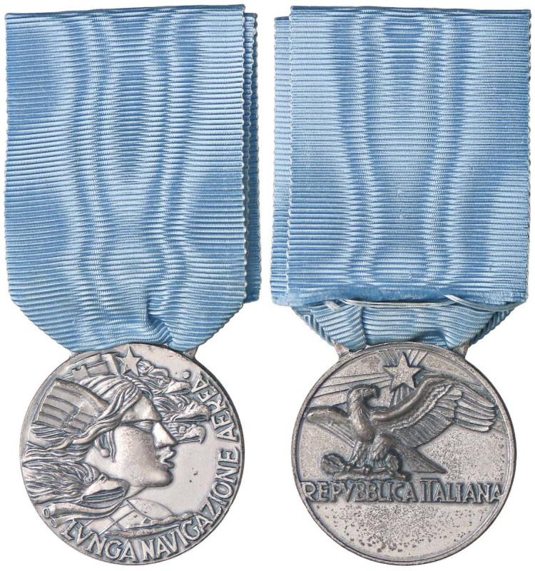 MEDAGLIE - REPUBBLICA - Medaglia 1953 - Aeronautica militare, lunga navigazione ...