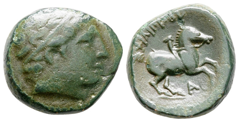 Kings of Macedon. Uncertain mint. Philip II of Macedon 359-336 BC. 
Bronze Æ
...