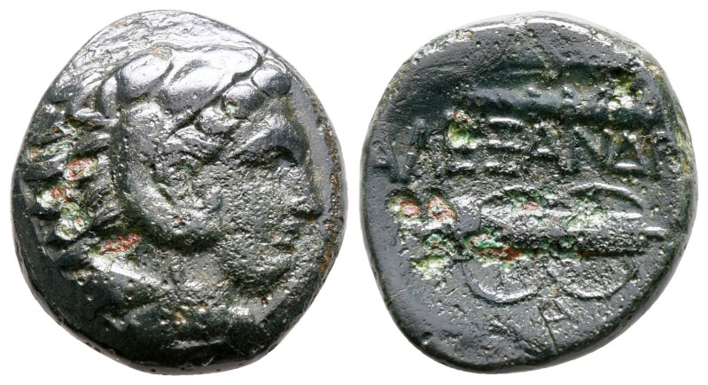 Kings of Macedon. Uncertain mint. Alexander III "the Great" 336-323 BC. 
Bronze...