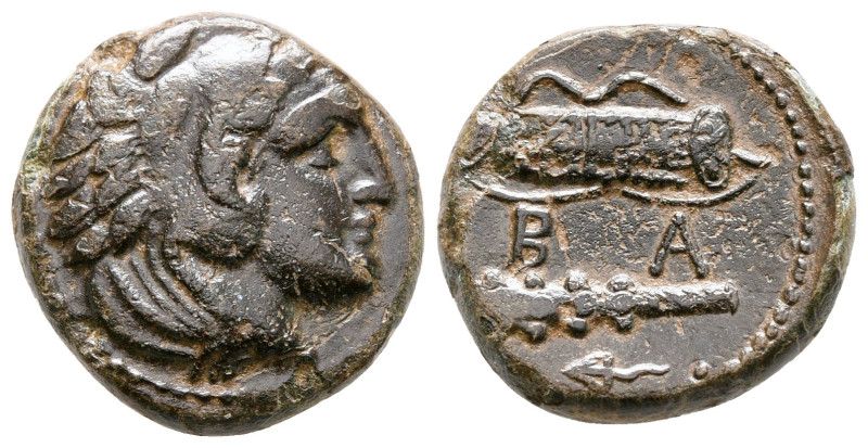 Kings of Macedon. Uncertain mint. Alexander III "the Great" 336-323 BC. 
Bronze...