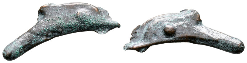 Scythia. Olbia circa 437-410 BC. 
Cast dolphin Æ

25 mm, 1,20 g



very f...