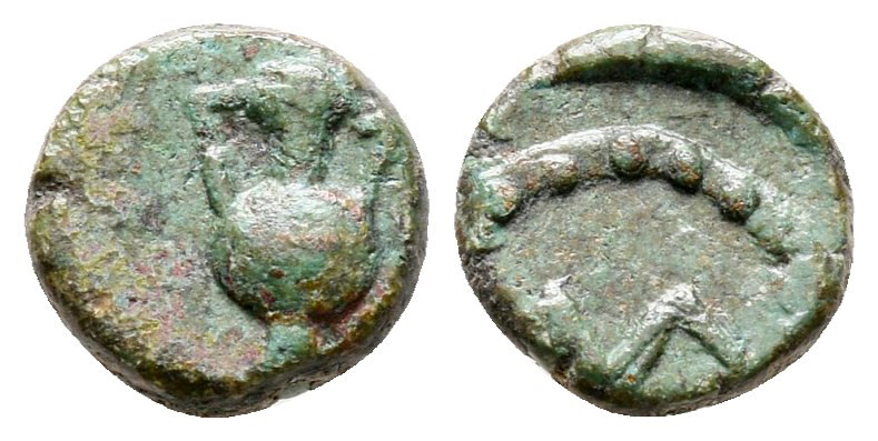 Asia Minor. Uncertain mint circa 400-300 BC. 
Bronze Æ

8 mm, 0,62 g



v...