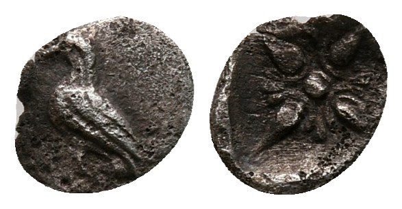 Troas. Abydos circa 500-450 BC. 
Tetartemorion AR

6 mm, 0,13 g



very f...