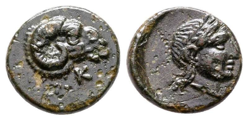 Troas. Kebren circa 400-310 BC. 
Bronze Æ

10 mm, 0,87 g



very fine