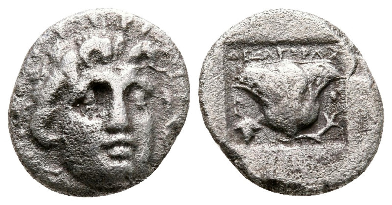 Islands off Caria. Rhodos circa 125-88 BC. 
Plinthophoric Hemidrachm AR

12 m...