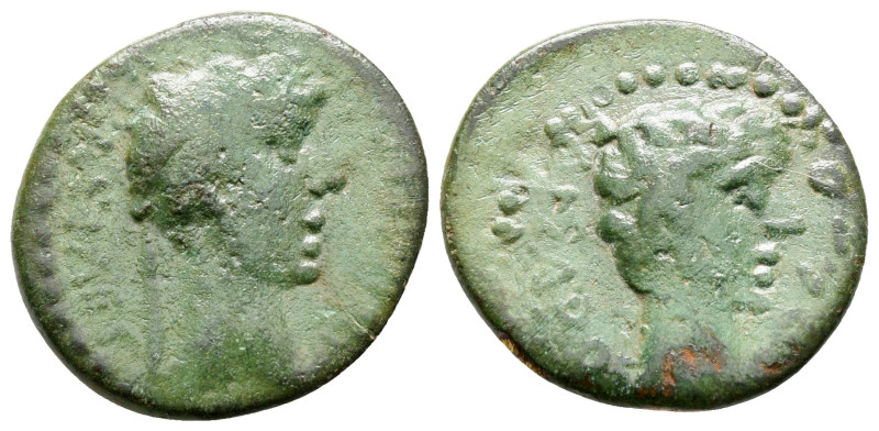 Kings of Thrace. Rhoemetalkes I with Augustus 11 BC-AD 12. 
Bronze Æ

20 mm, ...